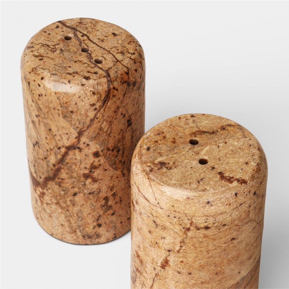 THRESHOLD NWT 2pc marble salt & pepper shaker set